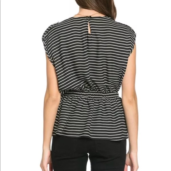 Black and White Striped Top with Necklace - Picture 5 of 5